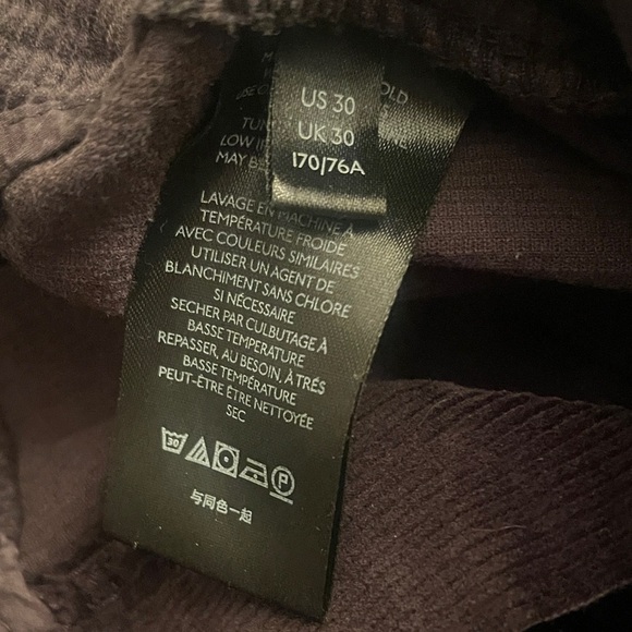 Anthropologie PILCRO Women’s size 30 Corduroy Cargo Pants Black dark whimsigoth - Picture 4 of 7